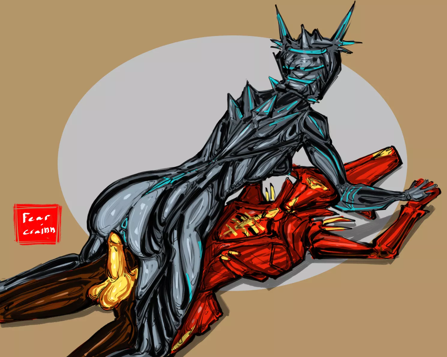 Valkyr prim x limbo prime, commission of a couple's Warframes (OC) posted by fear_crainn
