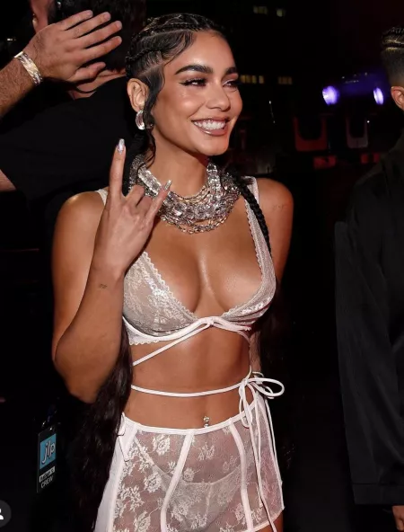 Vanessa Hudgens in a see through outfit by throwayforyou