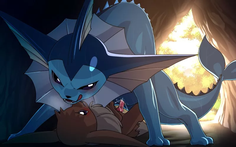 Vaporeon and Eevee [M][F] (Katahane3) posted by DracoMalfoy404