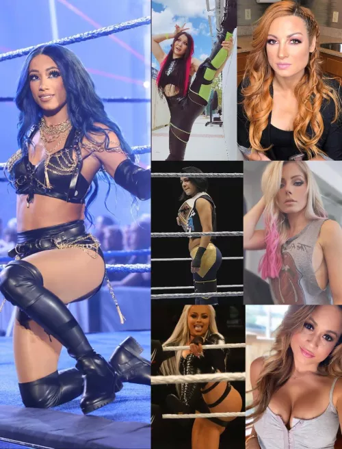 Various dream threesomes with Sasha Banks by PAWGSinWrestling