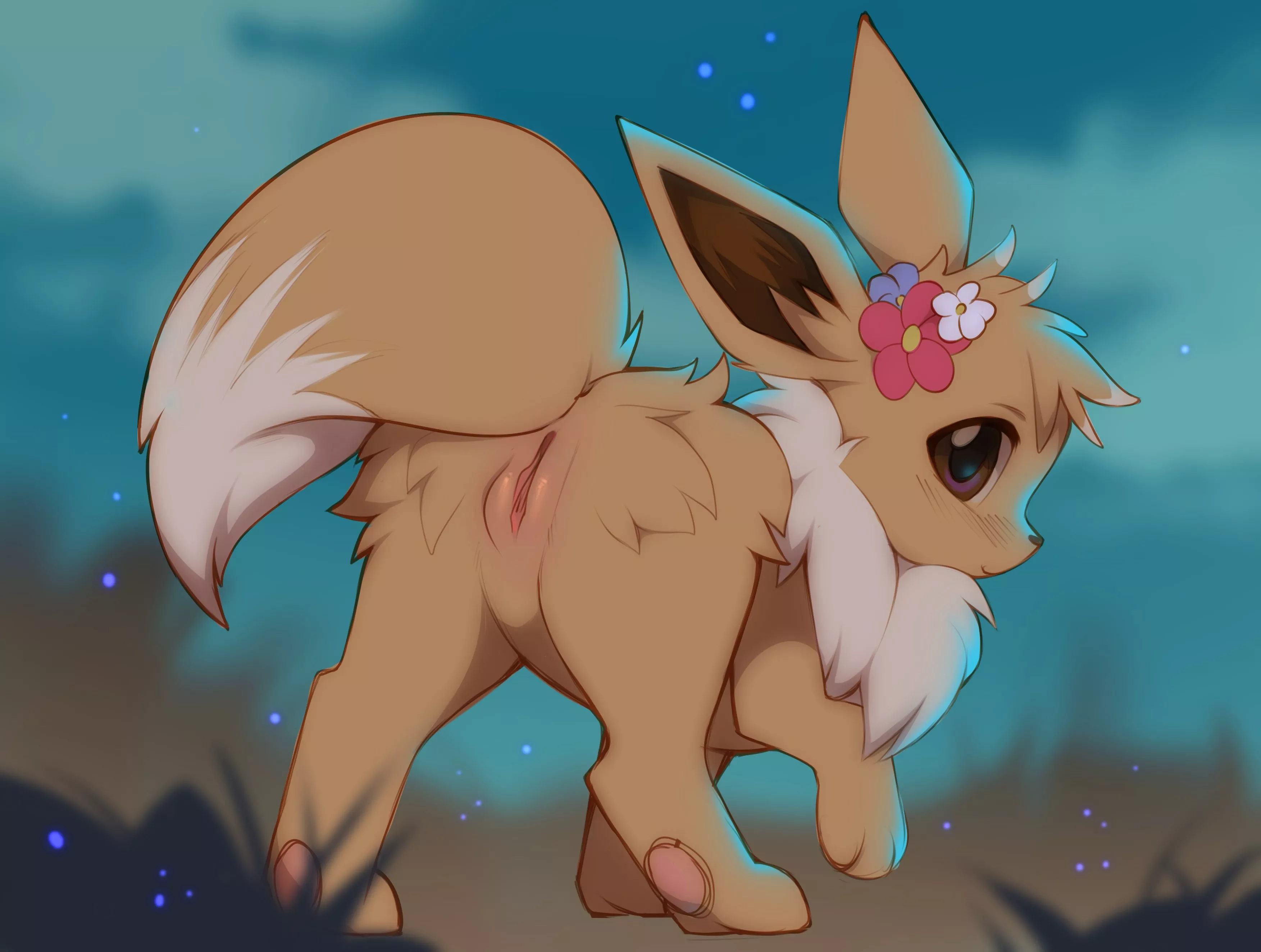 Vee shower off her flower [F] (Castitas) posted by OwO_Bot