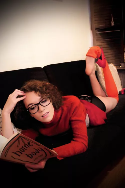 Velma getting comfy on a Sunday by MissKrisButt