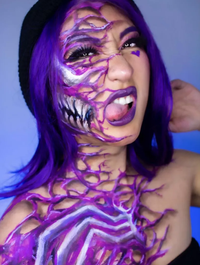 Venom inspired makeup 💜 (SFW) posted by CapitalExpression