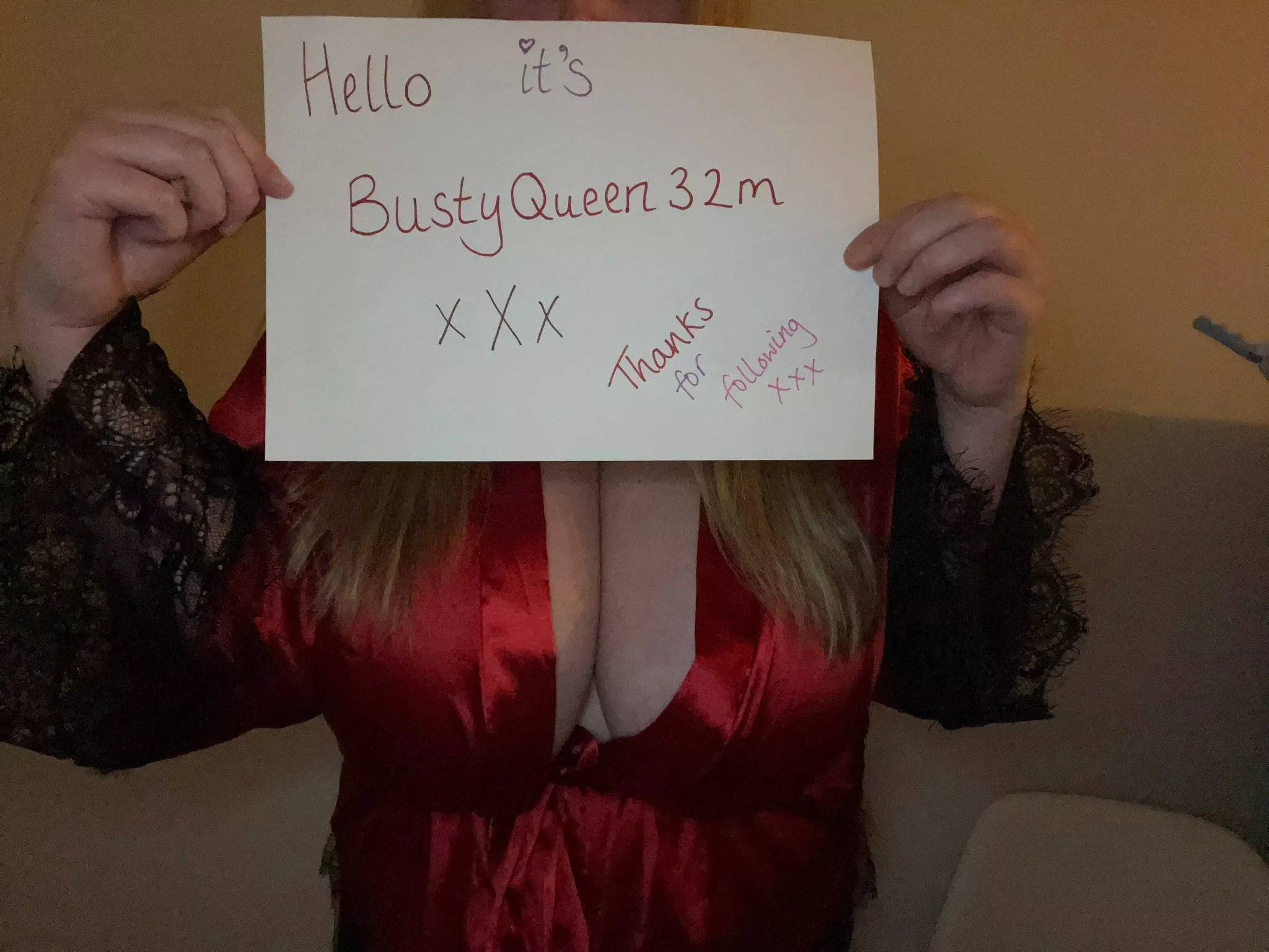 Verification of my 32M Cups massive tits! 💖 posted by BustyQueen32M