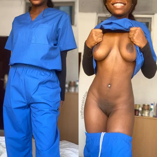 Very excited to show you what’s underneath my oversized scrubs 🥰 by etherealchloe