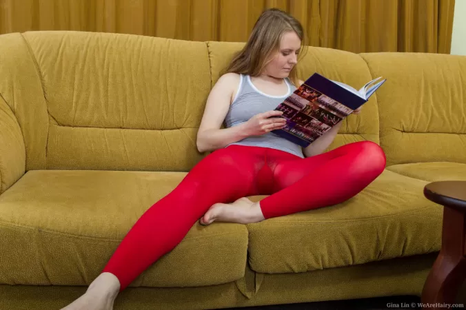 Very hairy girl reading by snflange