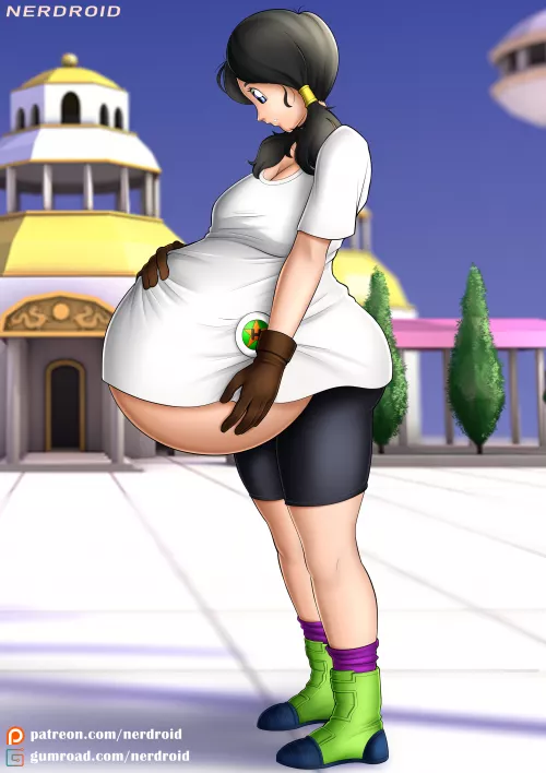 Videl pregnant - Commission - Art by me(NerDroid) by Ner-Droid