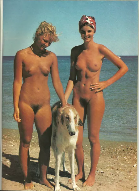 Vintage magazine: taking a photo with a dog by bobettebobqc