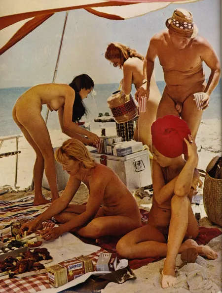 Vintage: Typical beach day (from Nude Look Magazine) by bobettebobqc