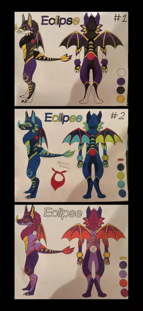 Vote which palette is your favorite in the comments! (This will help me choose a palette for my fursuit!) by FlyEmAndEm