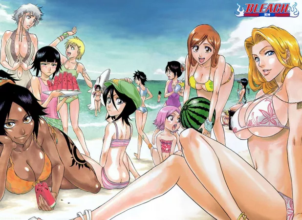 Waifus At The Beach (Tite Kubo) [Bleach] by BleachIsBestAnime