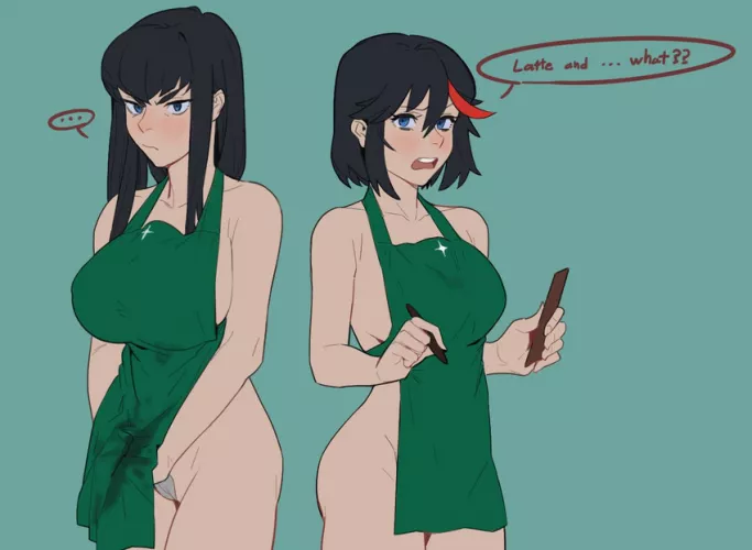Waitress Ryuko & Satsuki by keyones