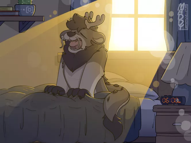 Waking up is hard (art by me) by MaddyReindeer