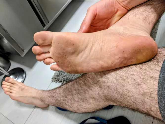 Walking around barefoot is a bad idea, who is gonna wash em for me? by IndividualDetail