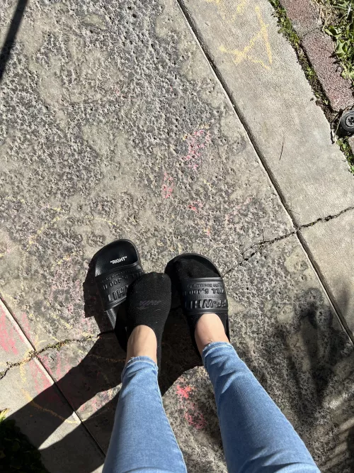 Walking around with my bare socks out! by Missjvuu