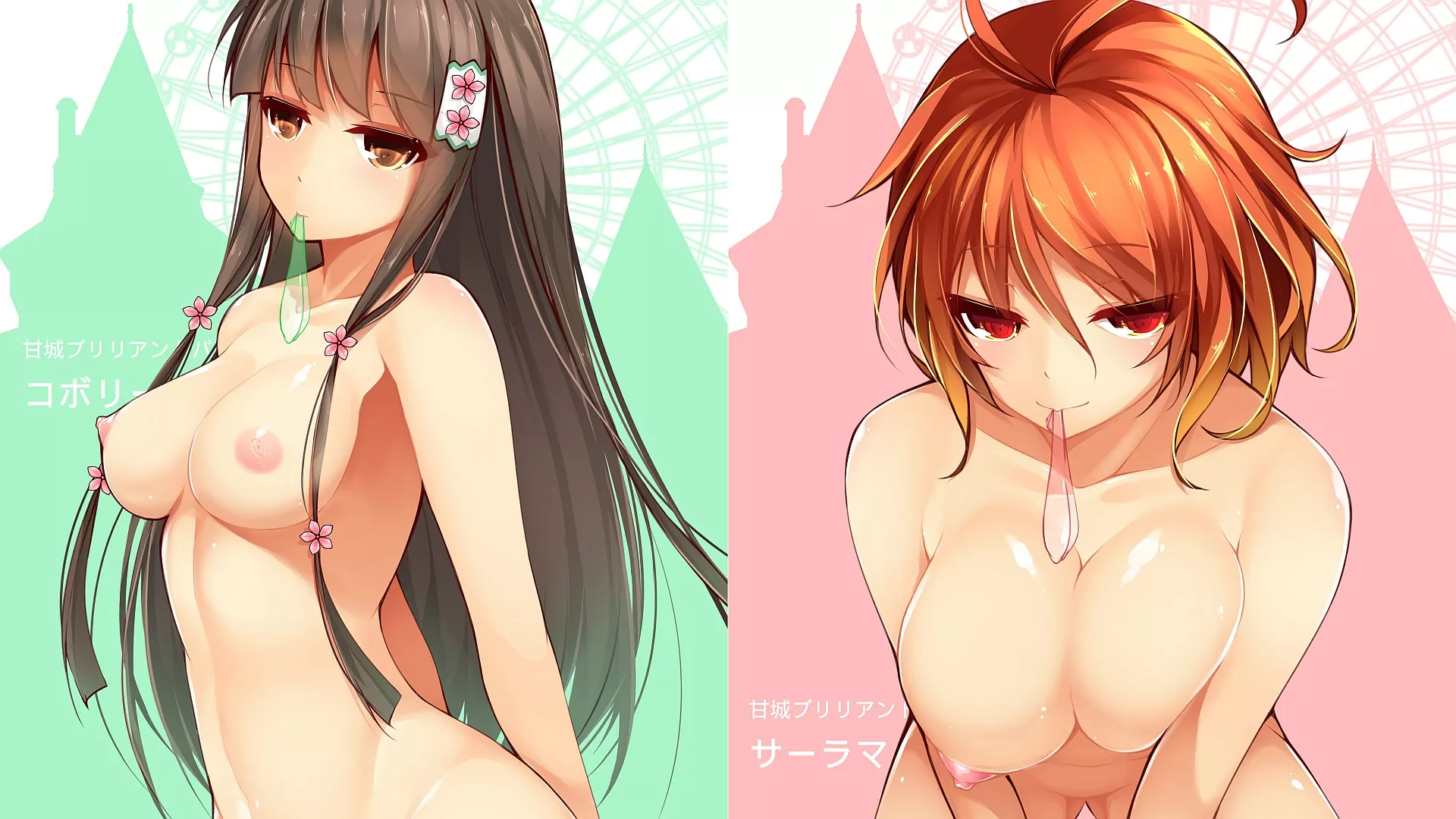 [Wallpaper] Kobori and Salama from Amagi Brilliant Park posted by --DarkValkyrie--