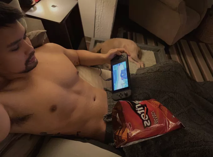 Wanna cuddle and sniff my pits? Or want my Doritos? by triplesjbarrera