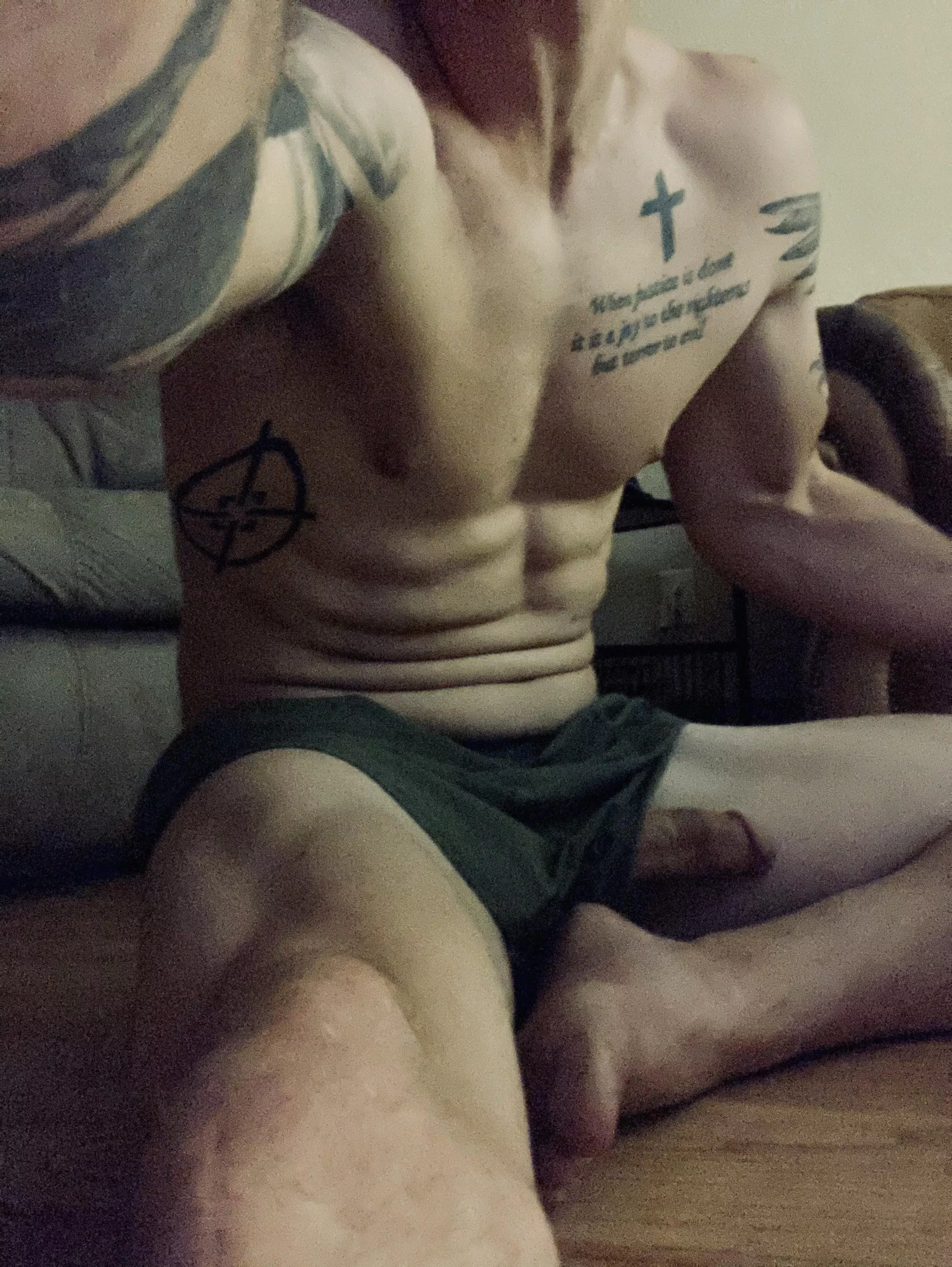 Wanna stretch with me after PT? 🙃 posted by trip4489