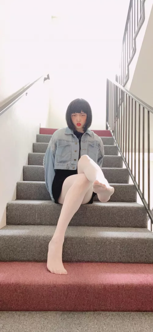 Wanna taste my nylon feet? 🤤 by kristenkatana