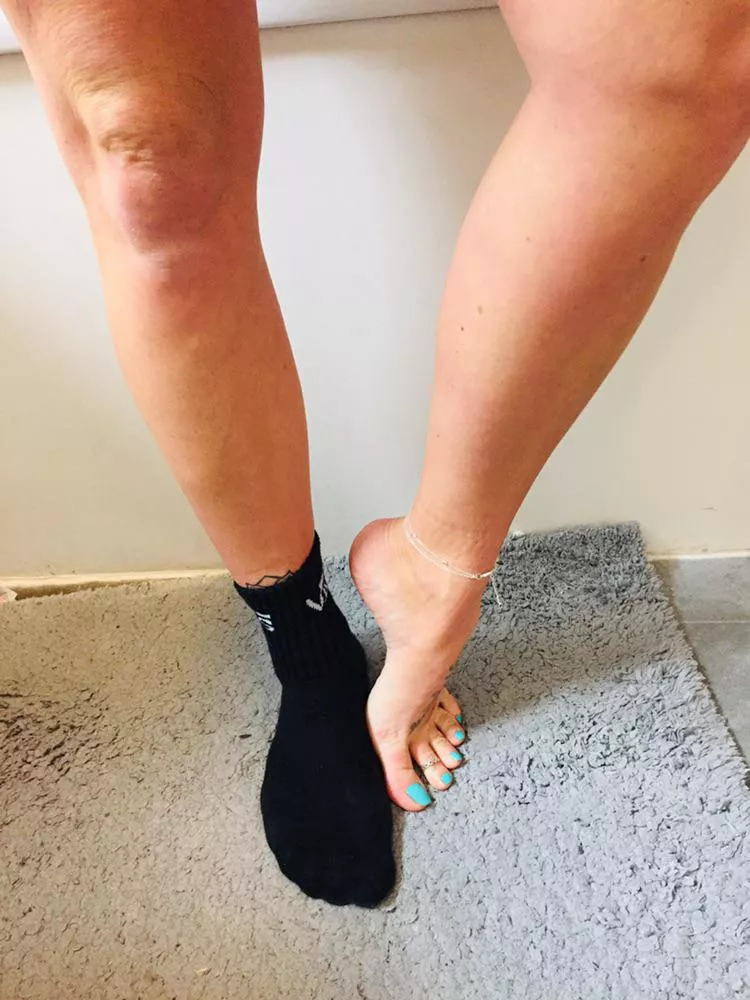 Want to smell my socks ? 😁😉🥰 posted by kokkina_aphrodit