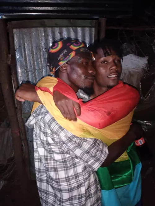 Warm hug like this one reduces stresses of homophobic attacks LGBTI community go through in kakuma refugee camp. by Emmus1997