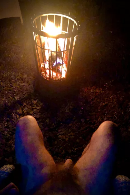 Warming up by the fire by gogo1558