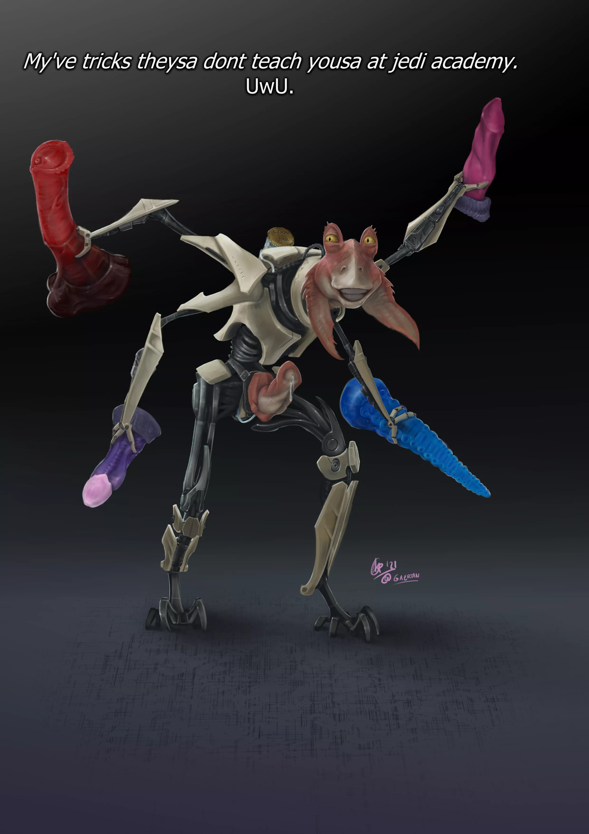 [WARNING:CURSED] Grievous X Jar Jar Binks , But not in that way (me) posted by gartean