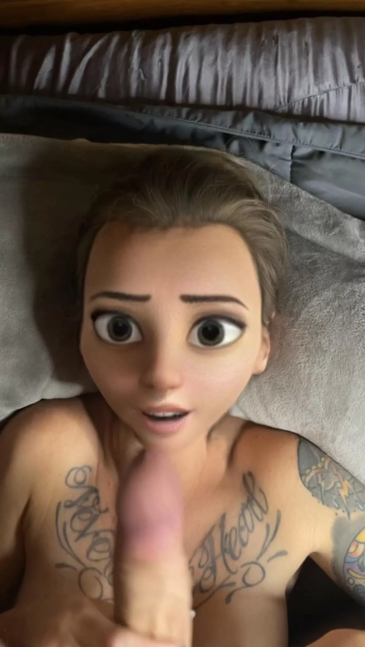 Watch my cartoon tongue get a cum puddle posted by stephitup113469