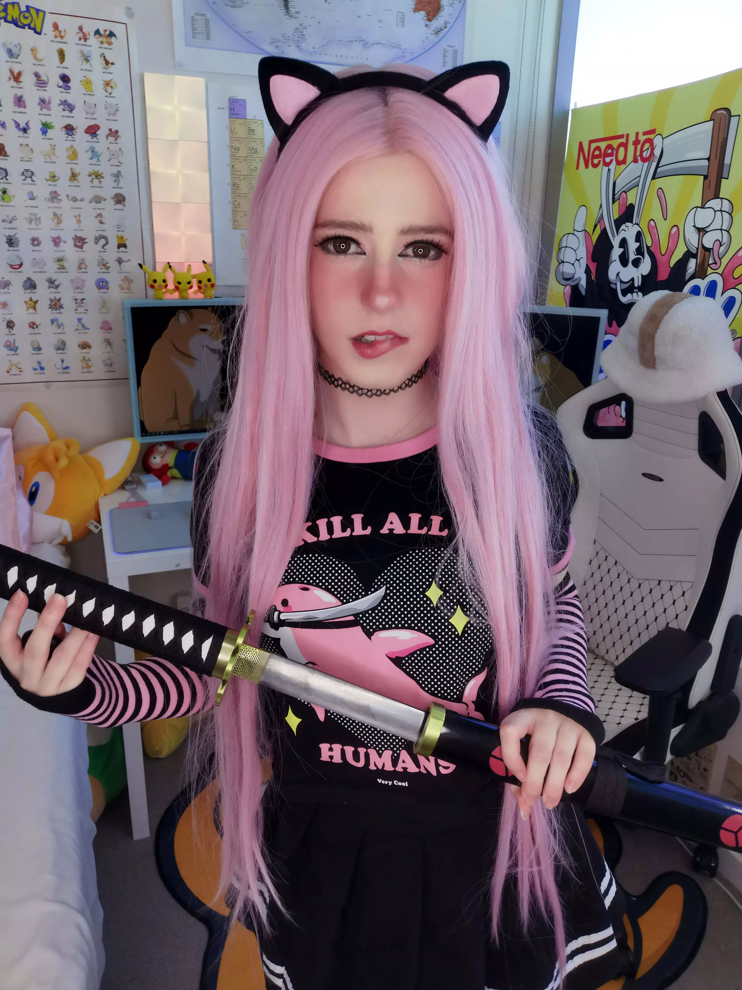 watch out for this catgirl 🐱 🐈💖 posted by lilfakegamer