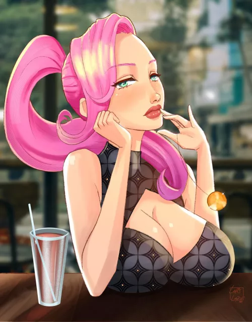 Watch the pretty coin swing back and forth, love [Tourmaline; OC] [LapisLazuliArt] by lapislazuliart