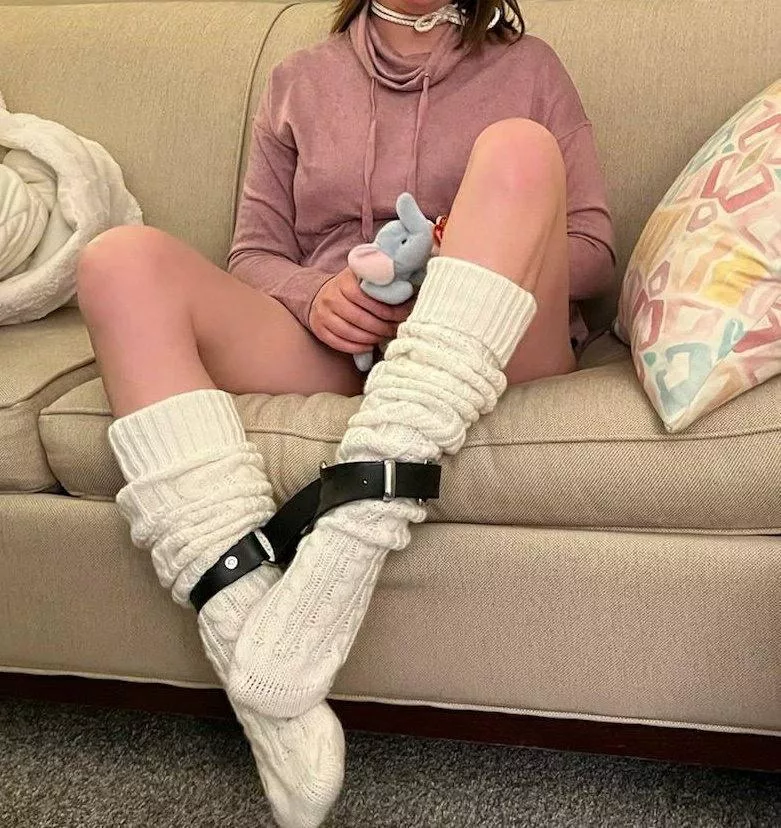 Watching a Disney movie with my favorite stuffie, fluffy socks, and daddy’s belt. posted by LionsRambit87