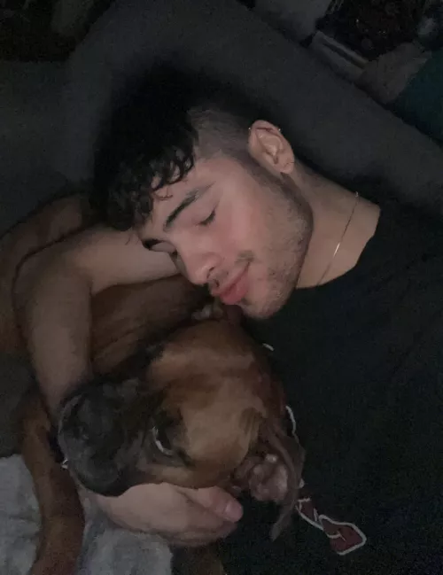 Watching anime w/ June 🐶 by depku