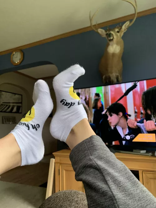 watching one of my favorite halloween movies this morning in my cute socks. 🧙🏻‍♀️ wish you were here by MsMadiWilder