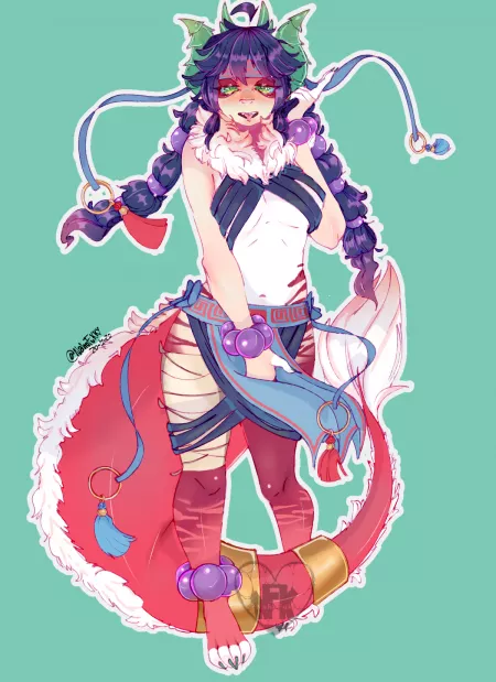 Water Dragon Girl by Naho-Fukky