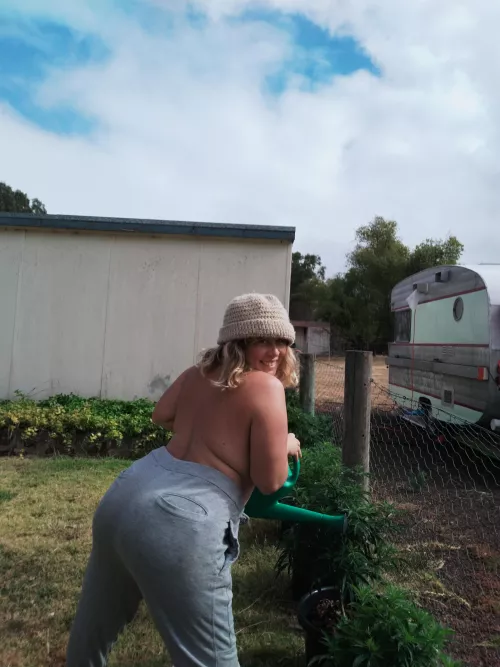 Watering my girls 🌿 by infj-heart-rage