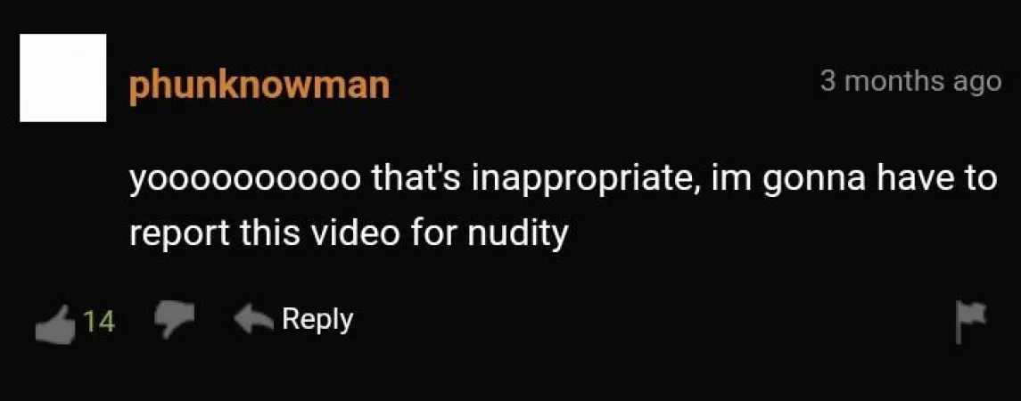 Way too inappropriate, what if a child saw that by Mobslayer_Doge