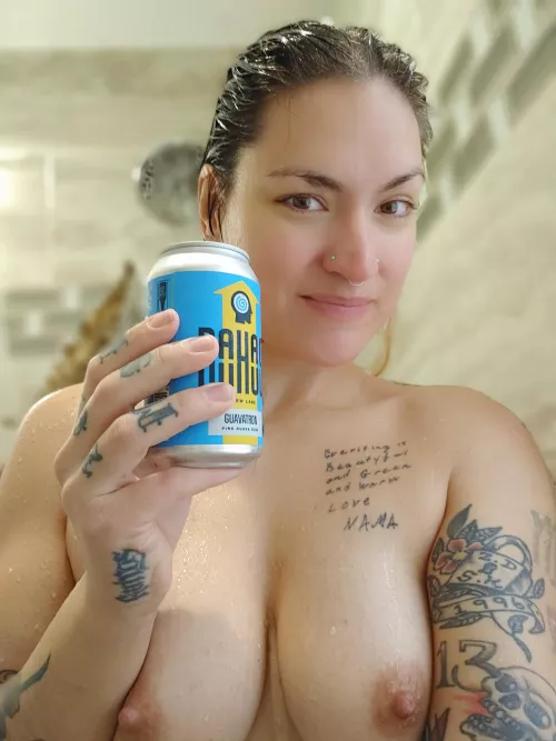 we all love a shower beer and shower boobs! by titania_orion