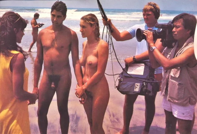 We are filming, interviewing beach goers by NaturistPictures