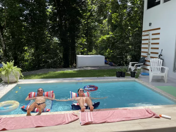 We have construction workers building our guest house. Can you blame him for where he decided to take his lunch break? by thismamadrinks