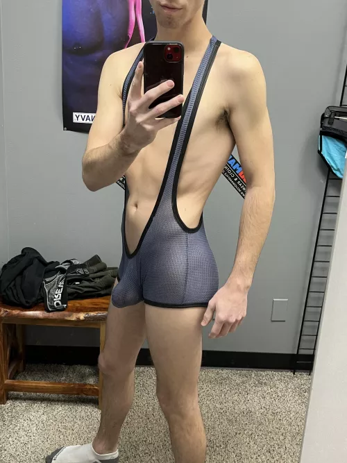 We love trying on things in changing rooms that only have a curtain. Did I leave it open the whole time? Yes I did ;) by theorlandogay