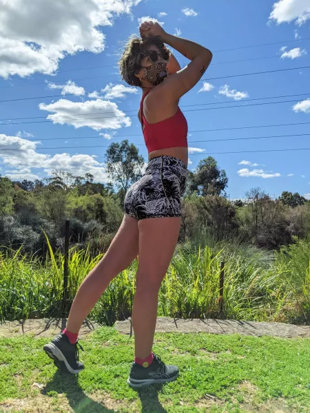 We might still be required to wear masks outdoors here, but I'll still wear shorts that barely cover my ass by _indigoskye