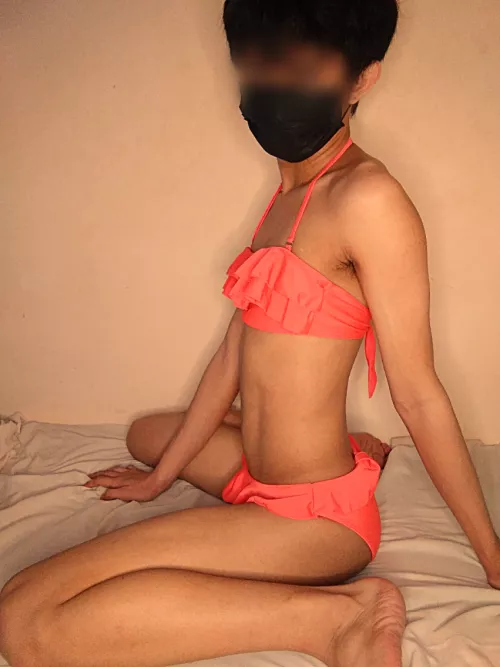 Wearin' a pink bikini. by JJessiely