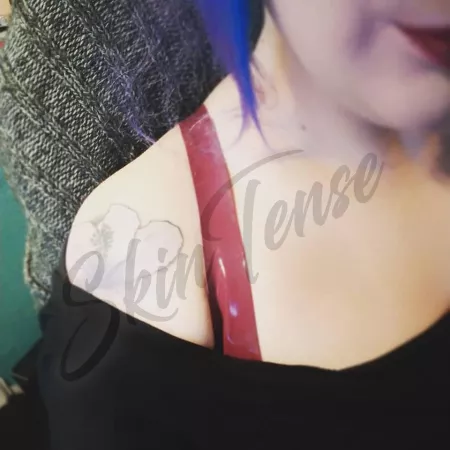 Wearing my red latex bra underneath by SkinTense