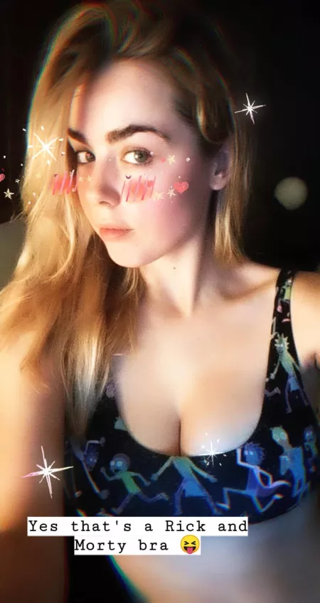 wearing rick and morty bra by impulsive303
