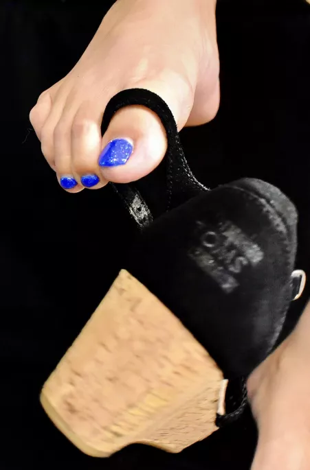 Wedge dangle from the strap ....🔥🔥🔥🔥 by FocusedOnFeet