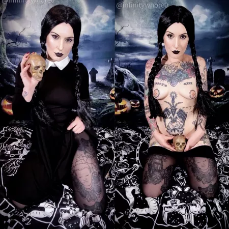 Wednesday Addams on/off by InfinityWhore by InfinityWhore0