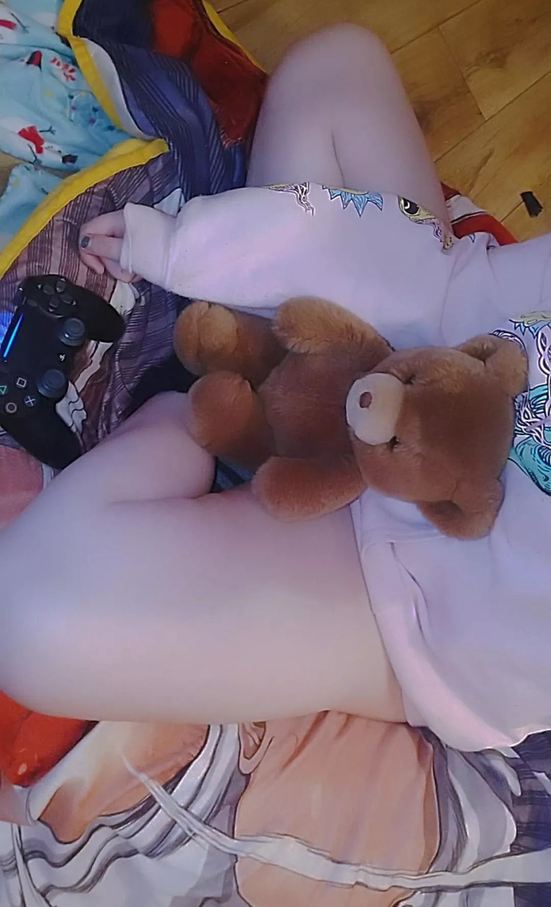 🖤 Welcome to my tiny gaming corner featuring my stuffie cloud! 🖤 posted by Spooky_Babygirl