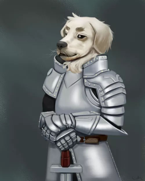 Well. I did a painting. It's a portrait of sir good boy. by yhuh