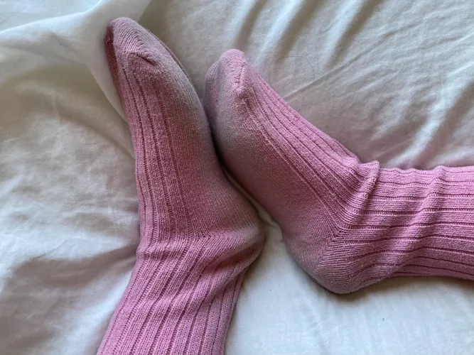 Well Worn Pink Socks by daintyxsole