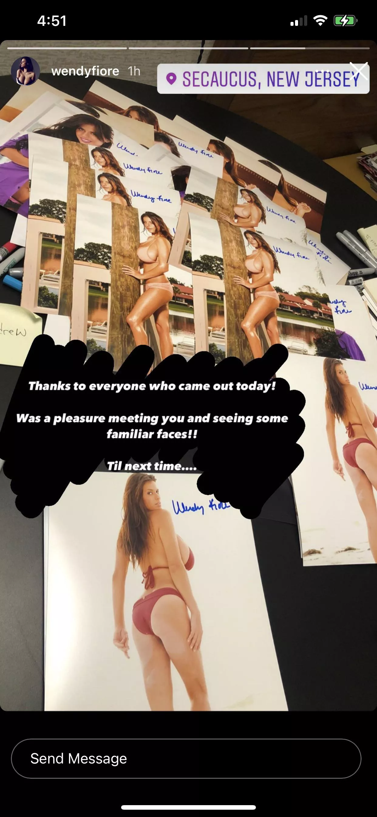 Wendy at the trading card show. Hope she makes a soft comeback (From her Instagram today) posted by SnooHedgehogs8893